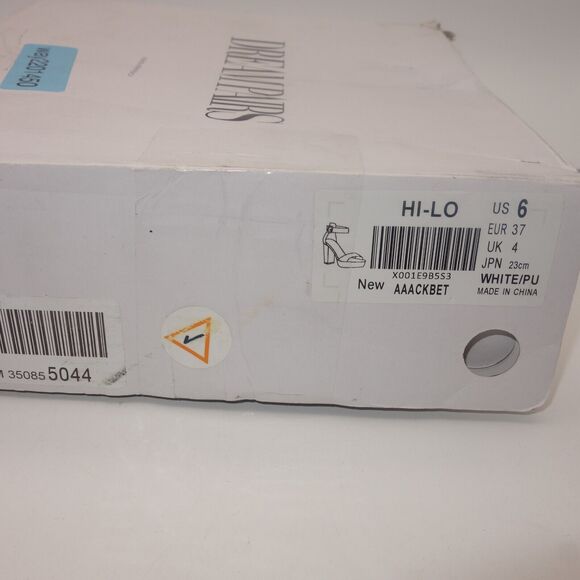 NEW Dream Pairs Women's 6 Hi Lo Ankle Strap Open Toe Chunky Platform Heels White - Picture 8 of 9